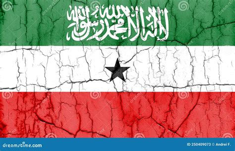 Foto Texturada De La Bandera De Somalilandia Con Grietas Stock De