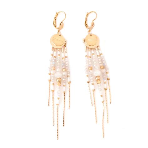 Boucles D Oreilles DIVA Blanc Gwapita