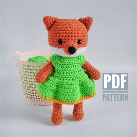 Crochet Pattern, Crochet Fox Pattern, Cute Crochet Toy Pattern - Etsy