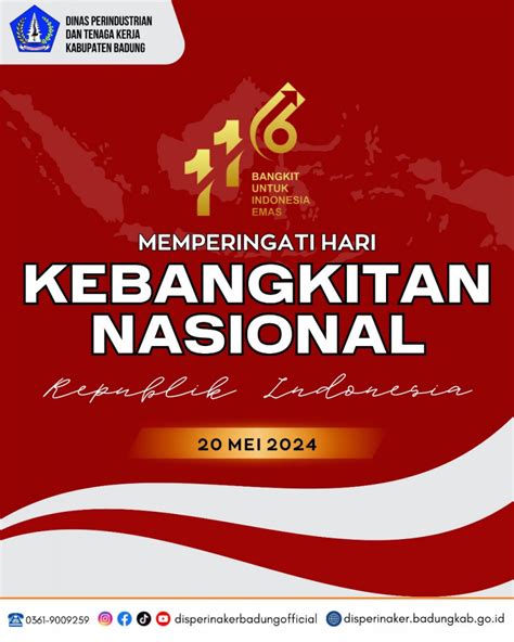 Selamat Memperingati Hari Kebangkitan Nasional 20 Mei 2024 Disperinaker Badung