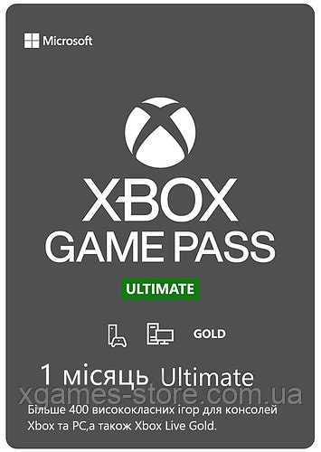 Xbox Game Pass Ultimate - 1 месяц Game Pass Console + PC + Core + EA ...