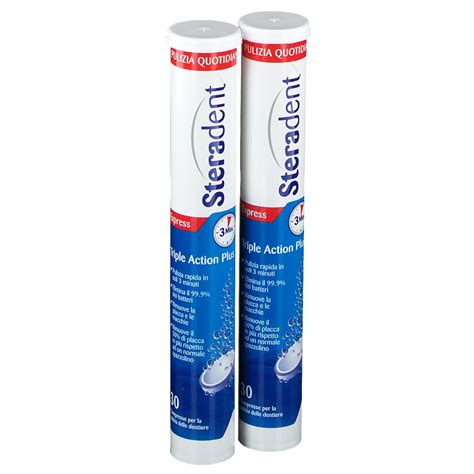 Steradent Triple Action Plus 60 Compresse 60 Pz Redcare