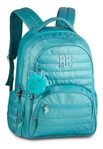 Mochila Escolar Costas Rebecca Bonbon Azul Arrugado Clio Mercadolibre