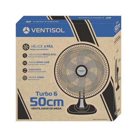 Ventilador De Mesa Ventisol Turbo Cm P S Oscilante