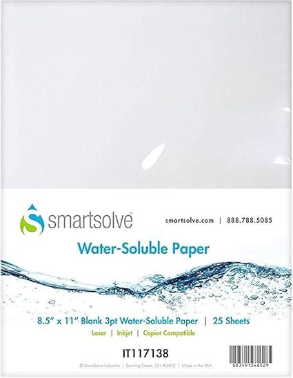 Smartsolve Pt Water Soluble Paper Dissolves Quickly In Water