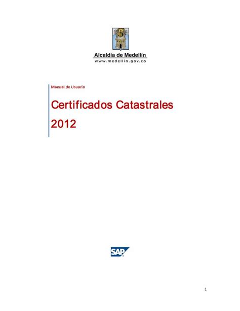 PDF Certificados Catastrales 2012 Luego De Seleccionar El Tipo De