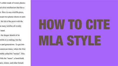 How To Cite Mla Style Youtube