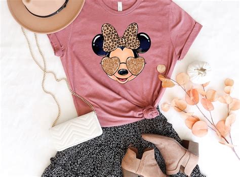 Disney Minnie Mouse Leopard Print Shirt Disneyland Vacation Etsy