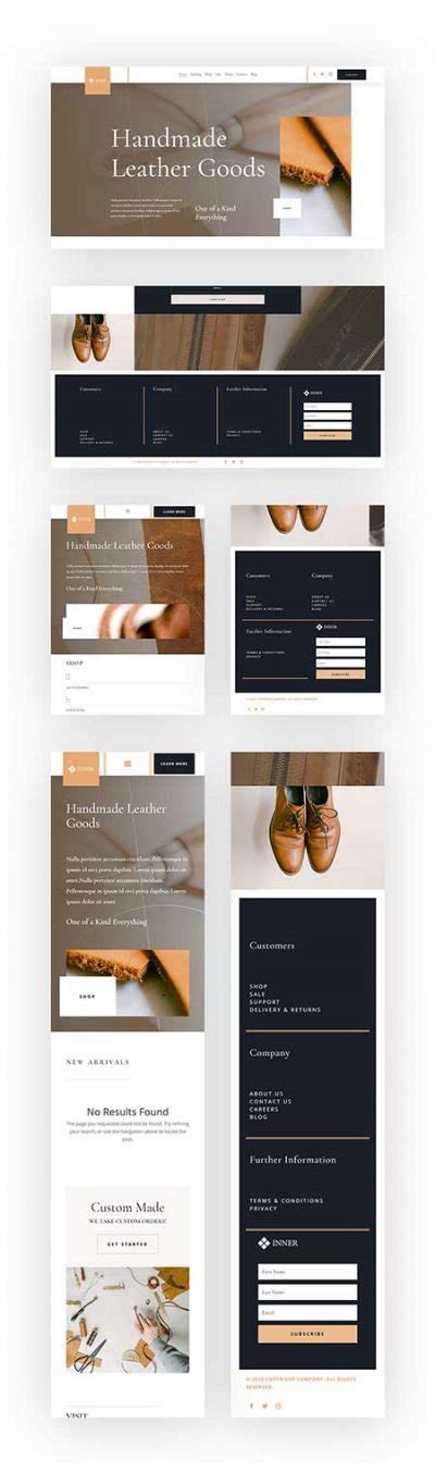 Free Divi Layout For Leathershop Header Footer Json