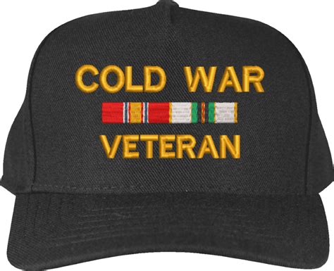 Cold War Veteran War Conflict Ribbon Cap