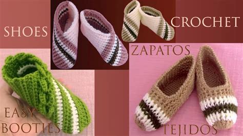 Zapatos A Crochet Tejidos Con Dise Os F Ciles De Tejer Con Ganchillo