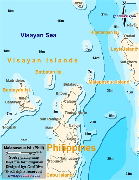 Map of Malapascua Island- GoodDive.com