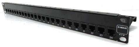 Siemon Z As Pnl K Zmax Port Cat A Shielded Patch Panel Rms Black