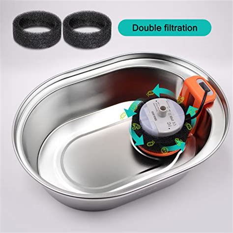 Cat Water Fountain Filters for Stainless Steel 67oz/2L Adjustable Water ...