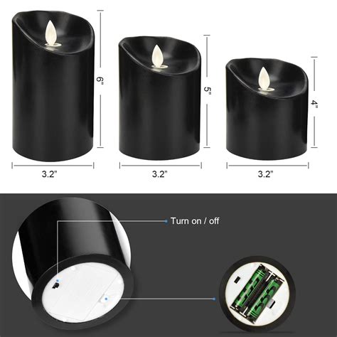 Aku Tonpa Flameless Candles Battery Operated Pillar Real Wax Electric Led Candle Set With Remote