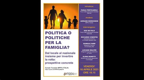 Politica O Politiche Per La Famiglia Youtube