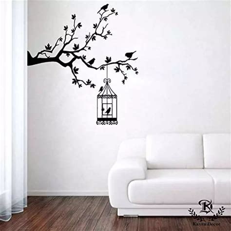 Buy Kayra Decor Birds And Cage X Inch Wall Design Stencil Painting