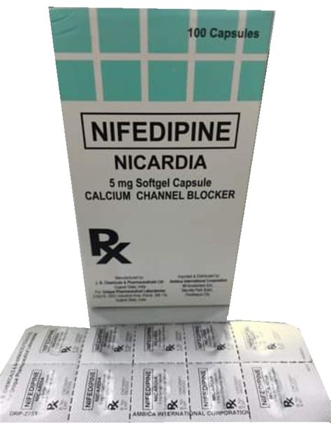 Nicardia Nifedipine 5mg Softgel Capsule 100s Price In The Philippines