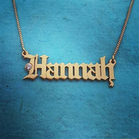 Hannah Name Necklace - Etsy