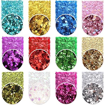 Amazon Warmfits Holographic Face Glitter Colors Total G