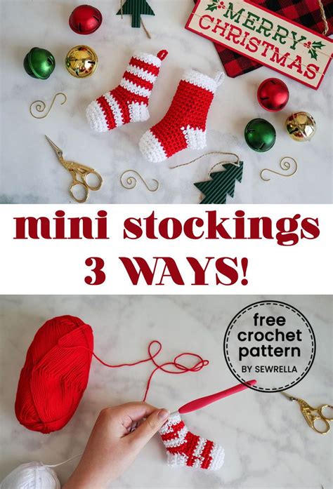 Crochet Mini Stockings Christmas Ornament Artofit