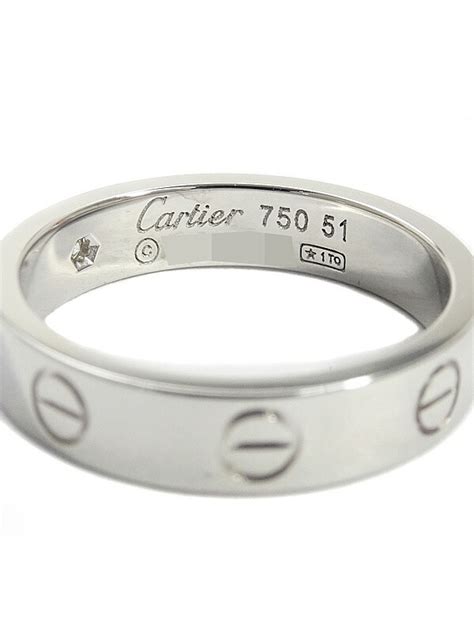 【cartier】カルティエ『k18wg ミニラブリング 1pダイヤ』11号 1週間保証【中古】2123025730016 ブランド