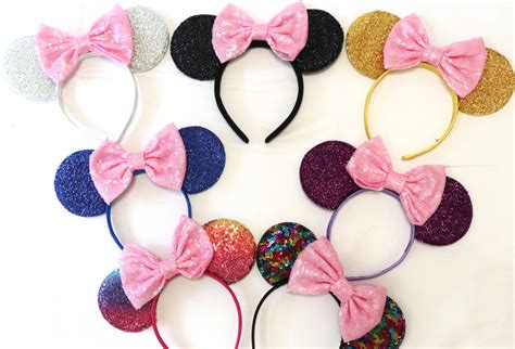 Pink Minnie Mouse Ears Pink Disney Ears Pink Minnie Ears Etsy