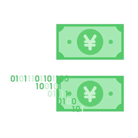 Premium Vector Japanese Yen Bills Being Digitized