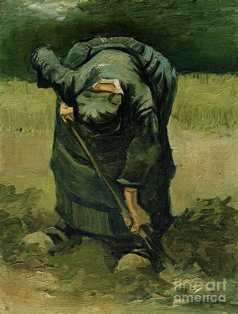 Peasant Woman Digging 1885 Painting By Vincent Van Gogh Pixels