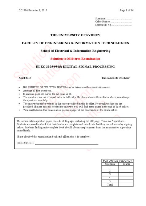 Digital Signal Processing Midterm 1 Solution 7