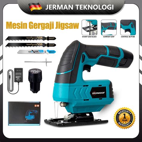 Jual Mesin Gergaji Jigsaw 12V Kayu Electric Jigsaw Tanpa Kabel Triplek