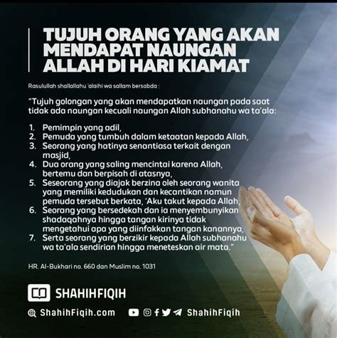 7 Golongan Mendapat Naungan Allah Di Hari Kiamat