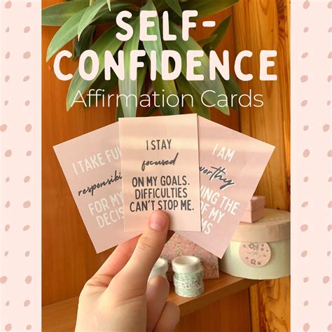 36 Self Confidence Affirmation Cards Digital Affirmation Etsy