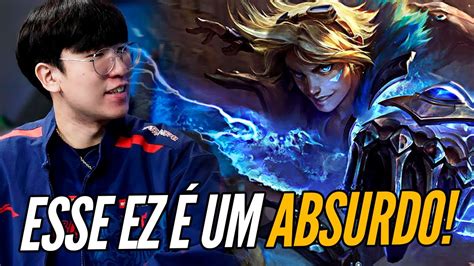 OQ o RULER fez esse JOGO de EZREAL é BRINCADEIRA o MELHOR adc do MUNDO