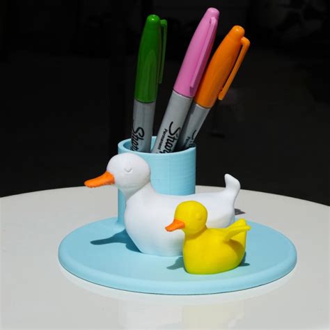 3d Printable Duck Pen Holder By Philippe Barreaud