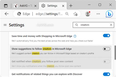 Imp Tip Disable Suggestions To Follow Content Creators In Microsoft Edge Askvg