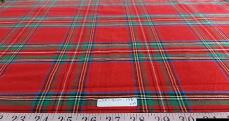 Christmas plaid fabric - Flannel plaid, for Christmas sewing, crafts