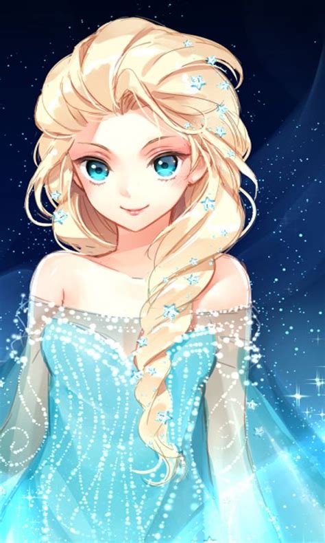 Elsa Anime Wallpaper Disney Disney Fan Art Disney Art