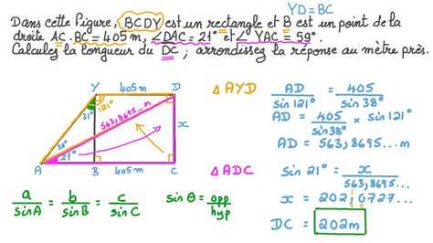 Vid O Question Utilisation De La Loi Des Sinus Pour Calculer La