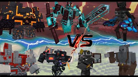 Boss In Minecraft VS Igins Netherite Monstrosity New Mutant Wither