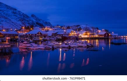 Small Fishing Village Lofoten Islands Norway Stock Photo 761998471 ...