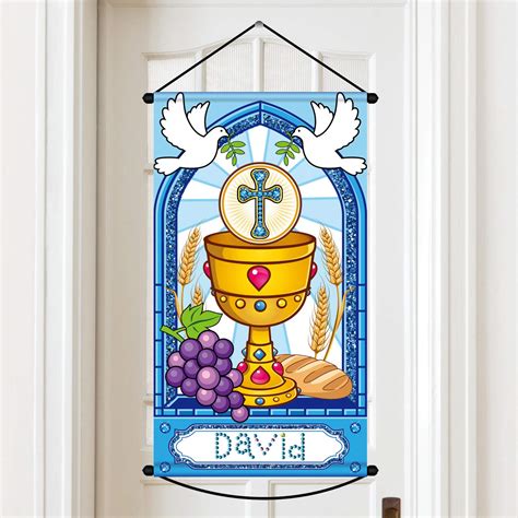 First Communion Banner Kit First Holy Communion Party Baptism