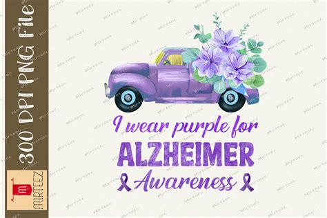 I Wear Purple for Alzheimer's Awareness Graphic by Mirteez · Creative ...