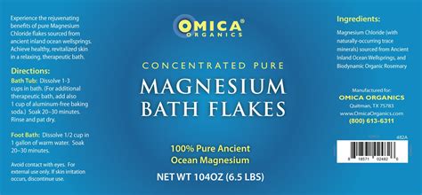 Magnesium Flakes (1.6 lb, 3.5 lb, 6.5 lb) ** - Omica Organics Wholesale