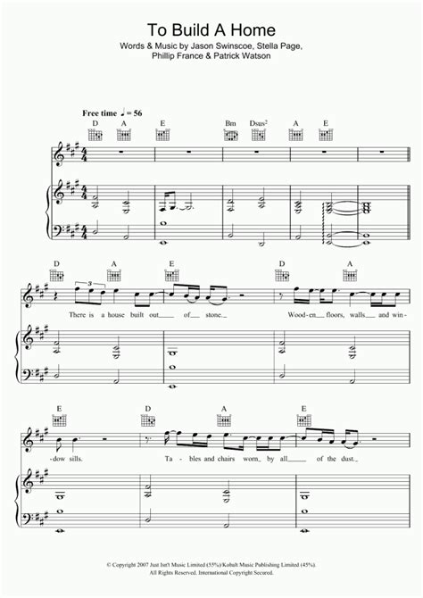 To Build A Home Piano Sheet Music | OnlinePianist