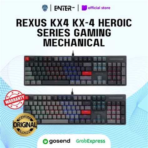 Jual Keyboard Rexus Kx Kx Heroic Series Gaming Mechanical Hitam