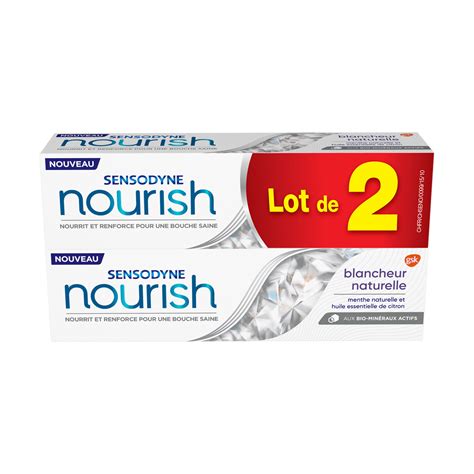 Dentifrice Nourissante Blancheur Naturelle Sensodyne Le Lot De 2