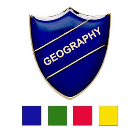 Geography Shield Badge School Badge Store