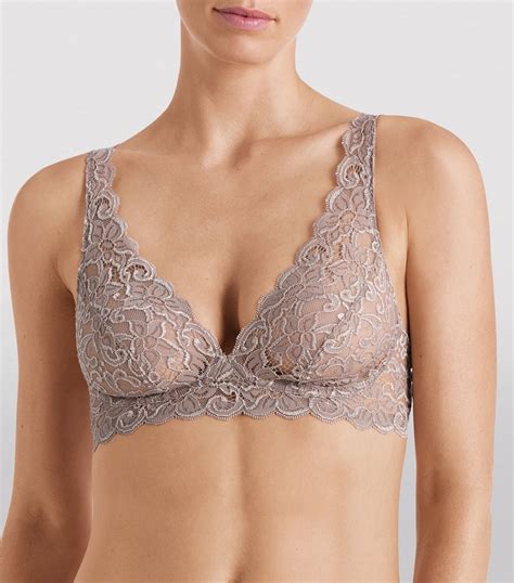 Womens Hanro Neutral Lace Moments Soft Cup Bra Harrods Uk