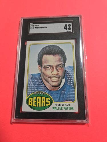 Topps Football Walter Payton Rc Rookie Chicago Bears Sweetness